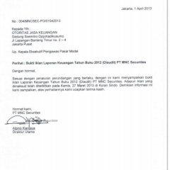 Tanggal publikasi laporan keuangan